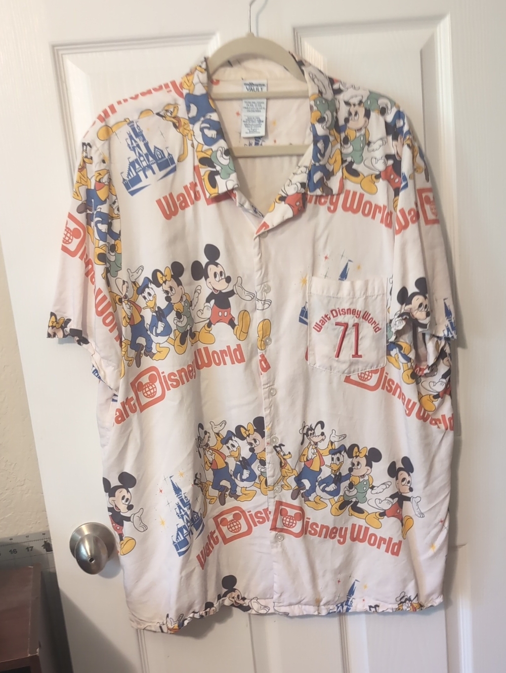 Vintage Disney Mickey Mouse Short-Sleeve Shirt - White